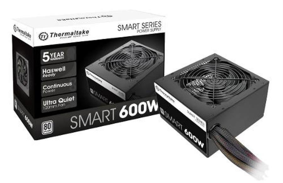 FUENTE GAMER THERMALTAKE SMART WHITE 600W 80 PLUS